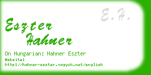 eszter hahner business card